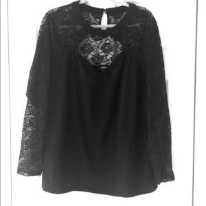 Black lace shirt